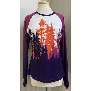 Kaidel Sportswear from Seattle Ladies Large Long Sleeve Running Shirt Purple